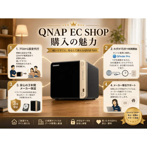 T-464-8G-IR16Tを購入｜4TB×4搭載 即稼働NAS | QNAP Japan eShop