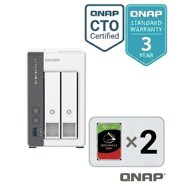 T-216G-IR8T/Seagate Ironwolf 4TBドライブ2枚搭載/即稼働OK/3年無料修理保証
