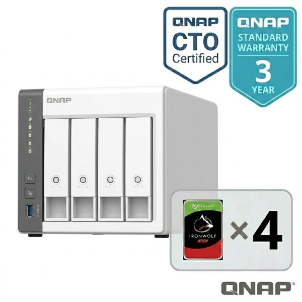 T-433-4G-IR16T/Seagate Ironwolf 4TBドライブ4枚搭載/即稼働OK/3年無料修理保証