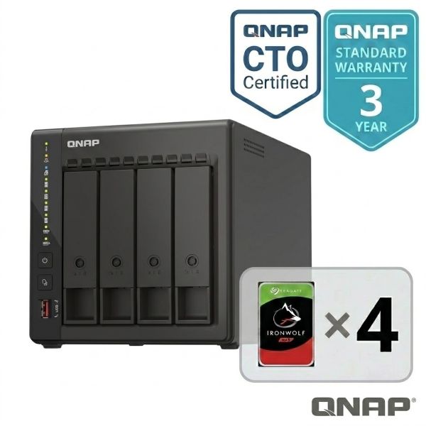 T-453E-8G-IR16T/Seagate Ironwolf 4TBドライブ4枚搭載/即稼働OK/3年無料修理保証